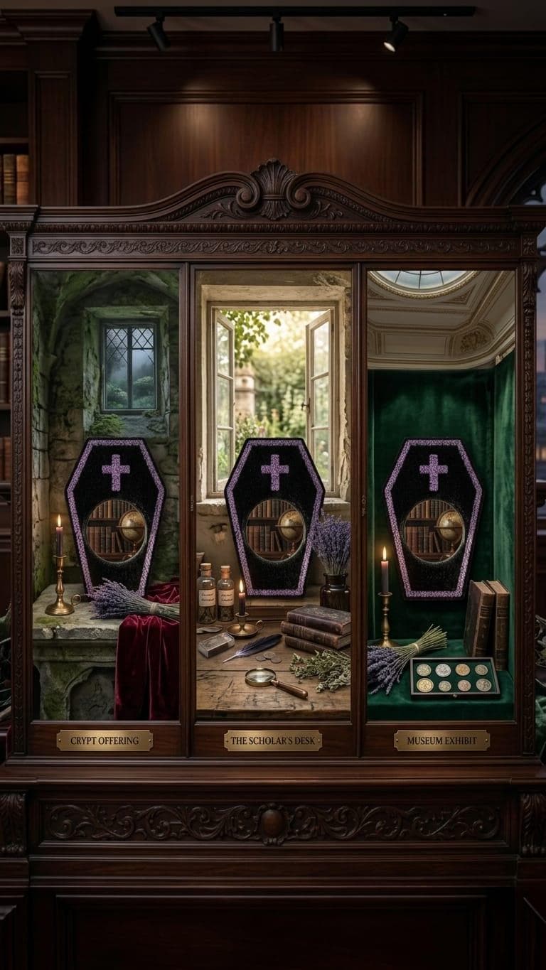Coffin Mirror, Gothic Wall Mirror, Halloween Mirror, Tufted Mirror, Vampire Decor, Spooky Room Decor, Witchy Decor, Goth Gift, Dark Home